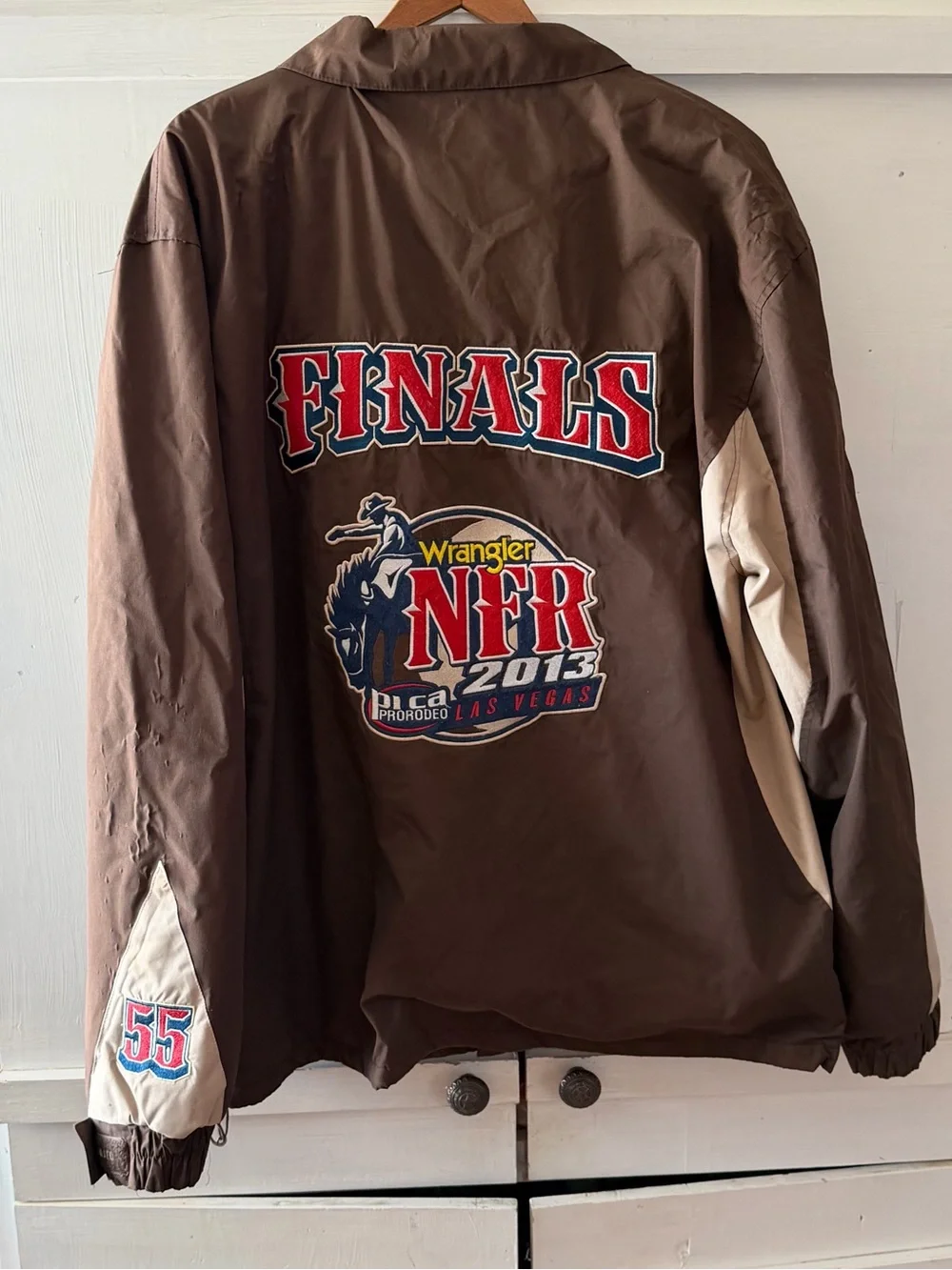Retro Vintage Wrangler NFR FINALS 2013 PRCA Pro Rodeo Las Vegas Jacket XL
